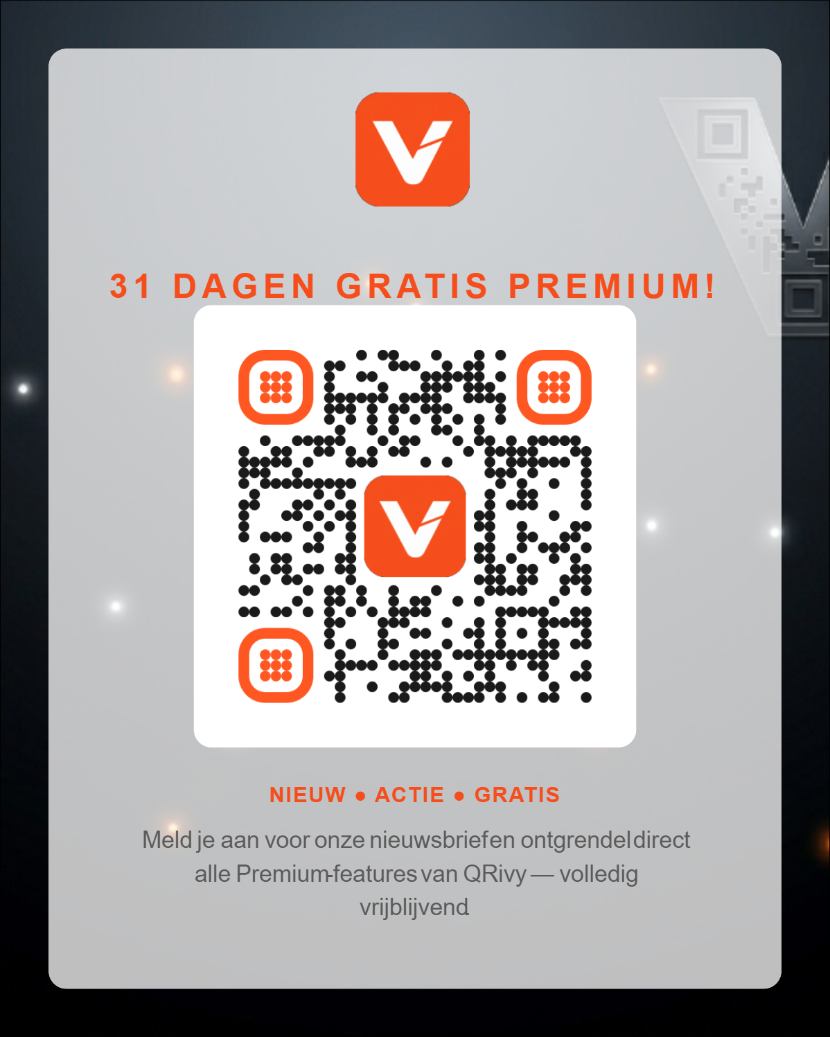 Voorbeeld flyer gemaakt met QRivy